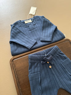 ORGANIC RIB LONGSLEEVE DEEP BLUE