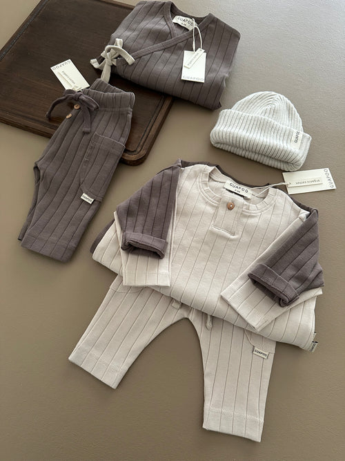 ORGANIC RIB LEGGINGS BROWN