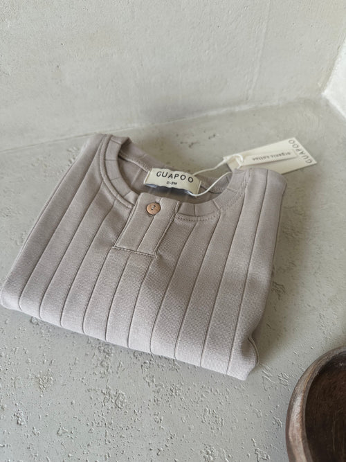 ORGANIC RIB LONGSLEEVE DOVE