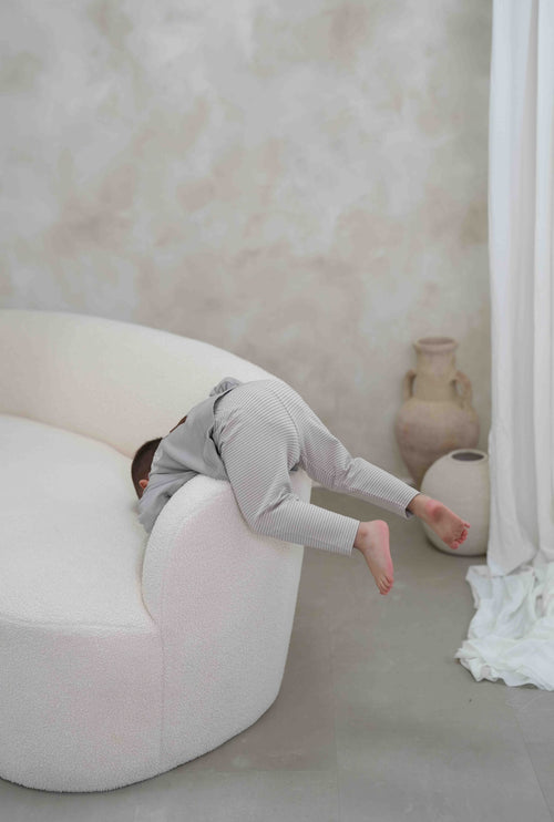 SWEAT LEGGINGS | GRAY STRIPES