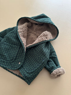 REVERSIBLE TEDDY JACKET BROWN