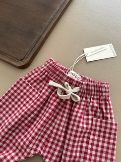 ROMEO PANTS BORDEAUX CHECK