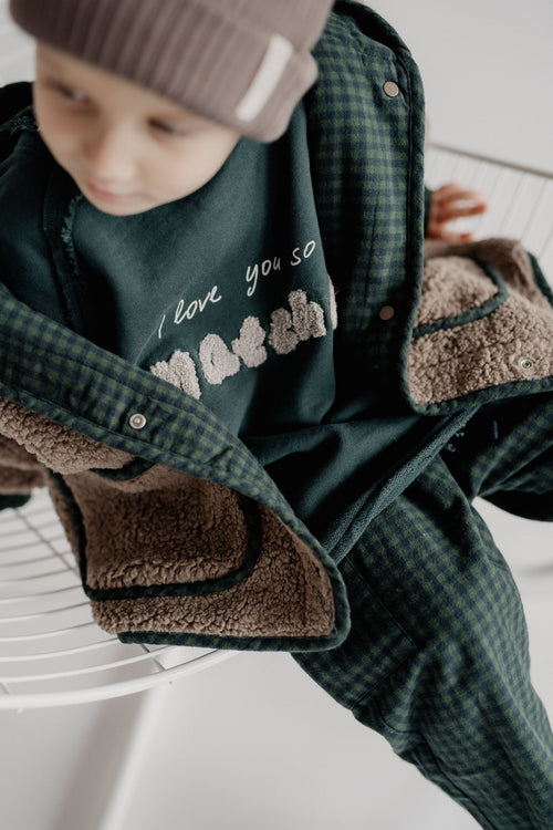 REVERSIBLE TEDDY JACKET BROWN