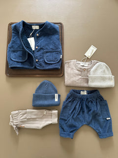 CORDUROY PANTS DEEP BLUE