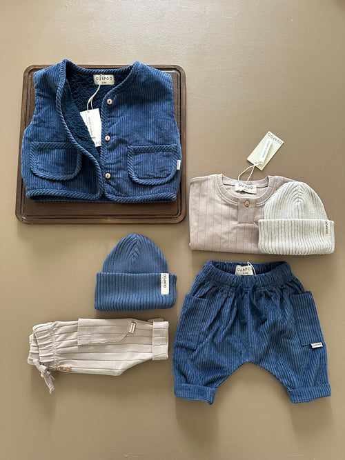 CORDUROY PANTS DEEP BLUE