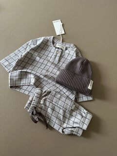 ORGANIC LONGSLEEVE BROWN CHECK