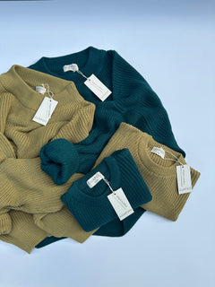 MOM CHUNKY SWEATER PINE