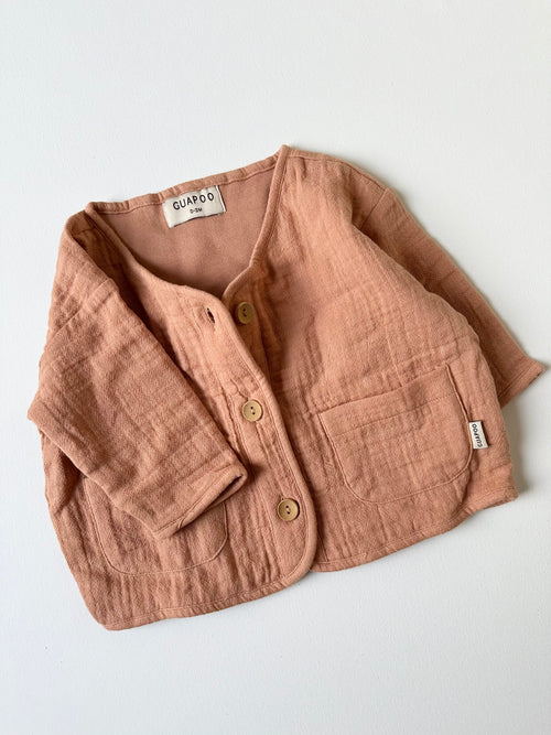 MUSLIN JACKET DUSTY CORAL