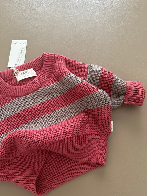 CHUNKY SWEATER BERRY EARTH