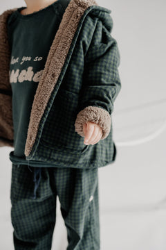 REVERSIBLE TEDDY JACKET BROWN