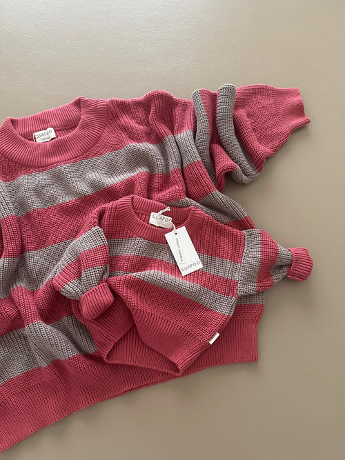 CHUNKY SWEATER BERRY EARTH