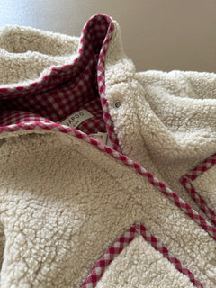 REVERSIBLE TEDDY JACKET CREAMY SILK