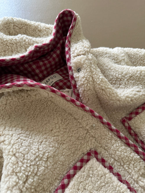 REVERSIBLE TEDDY JACKET CREAMY SILK