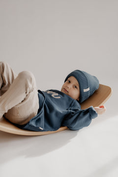 HEAVY RIB BEANIE DEEP BLUE