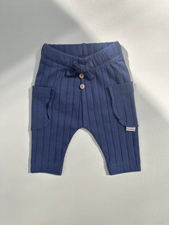 ORGANIC RIB LEGGINGS DEEP BLUE