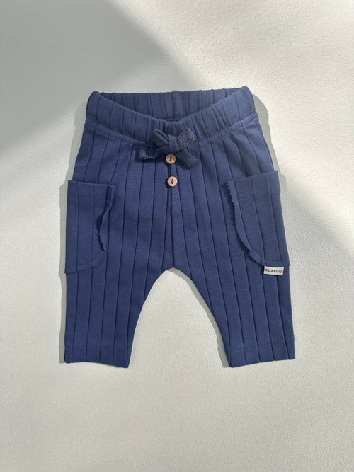 ORGANIC RIB LEGGINGS DEEP BLUE