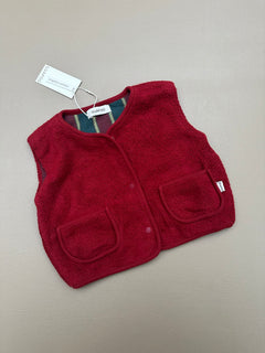 REVERSIBLE FLEECE VEST RED