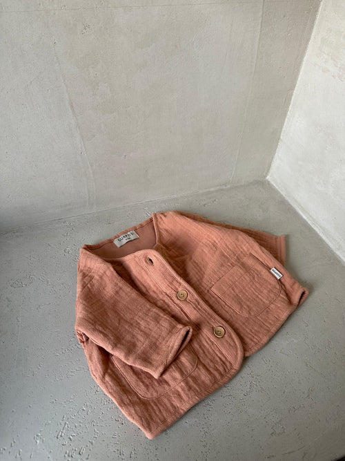 MUSLIN JACKET DUSTY CORAL