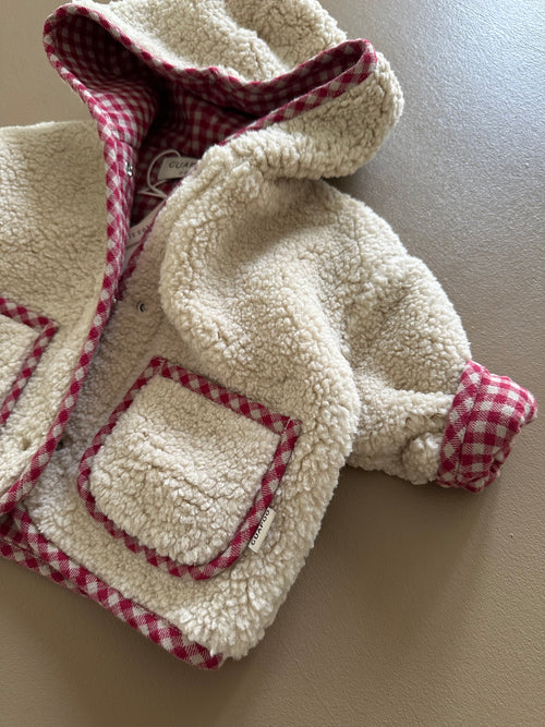 REVERSIBLE TEDDY JACKET CREAMY SILK