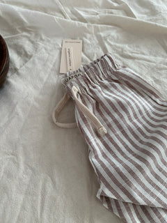 SUMMER PANTS | MOCHA STRIPES