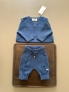 ORGANIC RIB LONGSLEEVE DEEP BLUE