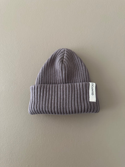 HEAVY RIB BEANIE BROWN
