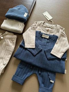 ORGANIC RIB LONGSLEEVE DEEP BLUE