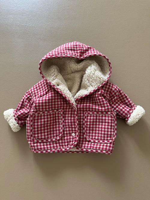 REVERSIBLE TEDDY JACKET CREAMY SILK