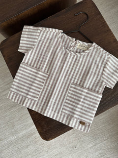 SUMMER T-SHIRT | MOCHA STRIPES