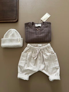 CORDUROY PANTS CREAMY SILK