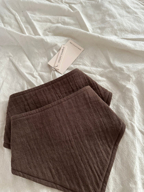 2-er PACK MUSLIN BANDANA | CHOCOLATE