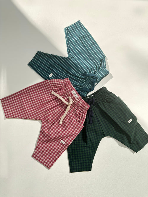 ROMEO PANTS BORDEAUX CHECK