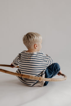 SWEATSHIRT BLUE STRIPES AMORE MIO