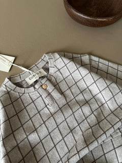 ORGANIC LONGSLEEVE BROWN CHECK