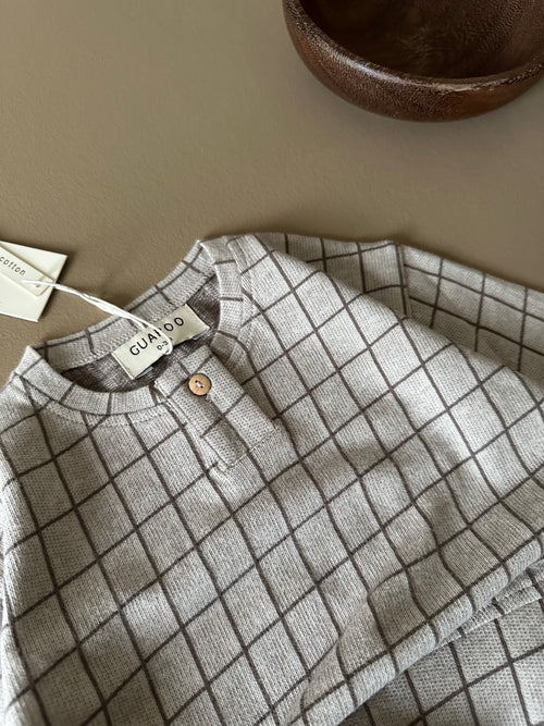 ORGANIC LONGSLEEVE BROWN CHECK