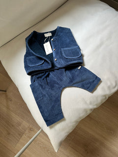 CORDUROY PANTS DEEP BLUE