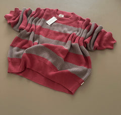 (ADULT) MOM CHUNKY SWEATER BERRY EARTH