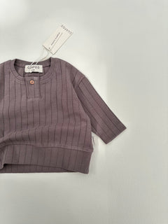 ORGANIC RIB LONGSLEEVE BROWN