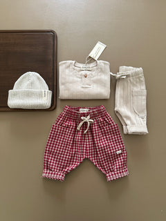 ROMEO PANTS BORDEAUX CHECK