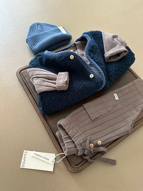 ORGANIC RIB LEGGINGS BROWN