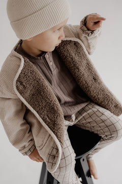 ORGANIC RIB LONGSLEEVE BROWN