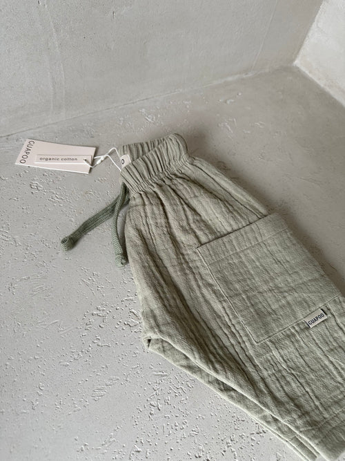 MUSLIN PANTS SAGE