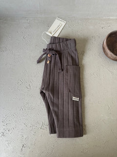 ORGANIC RIB LEGGINGS BROWN