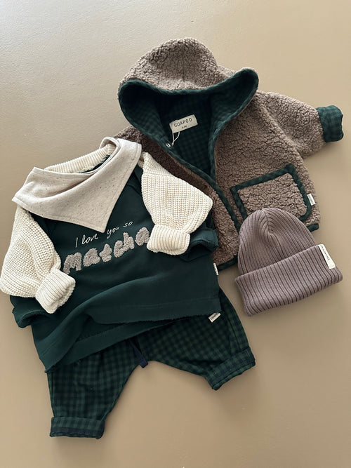 REVERSIBLE TEDDY JACKET BROWN