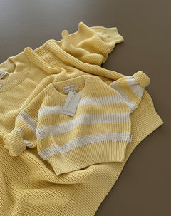 (ADULT) MOM CHUNKY SWEATER BUTTERCREAM