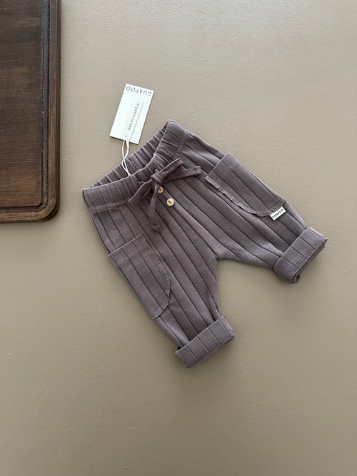 ORGANIC RIB LEGGINGS BROWN