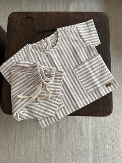 SUMMER PANTS | MOCHA STRIPES