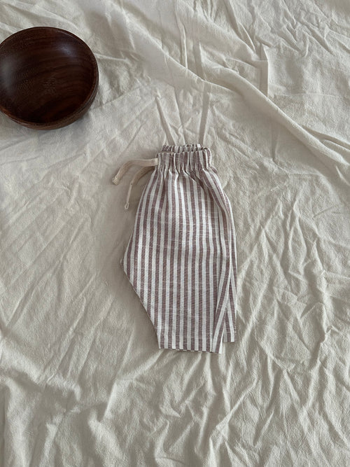 SUMMER PANTS | MOCHA STRIPES