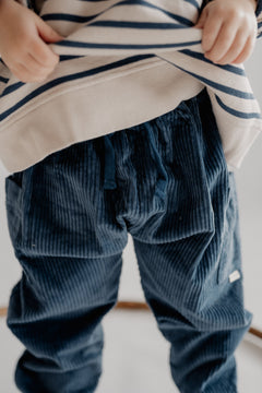 CORDUROY PANTS DEEP BLUE