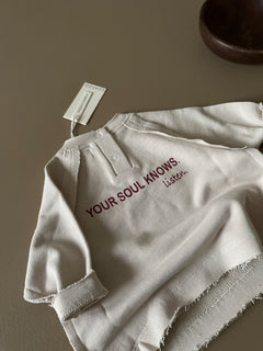 RAGLAN SWEATSHIRT SOULMATE CREAMY SILK